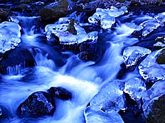 冬の渓流